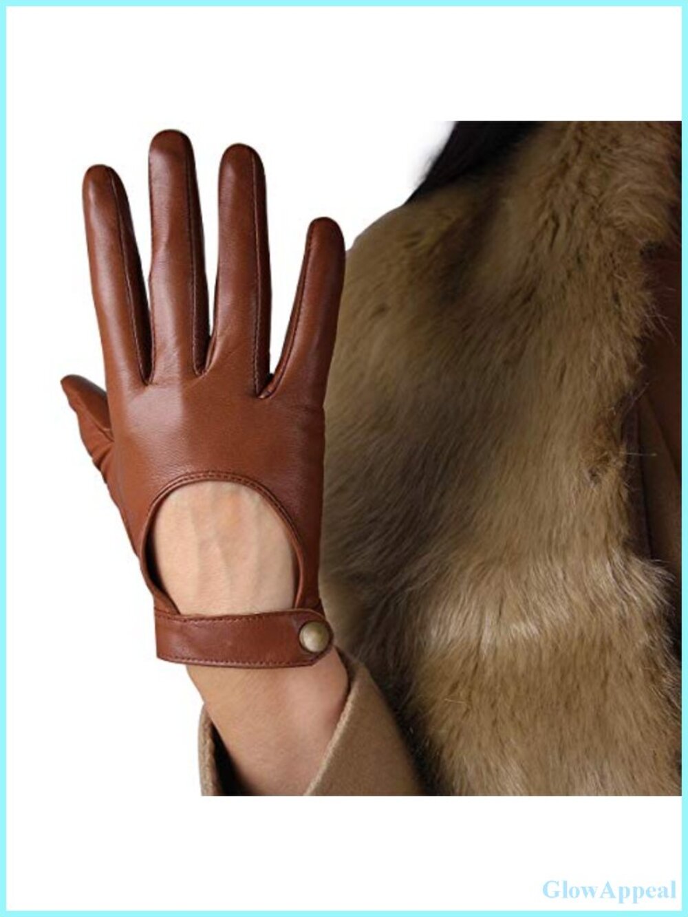 Genuine Sheepskin Driving Gloves Women's Touchscreen Cosplay Motorcycle